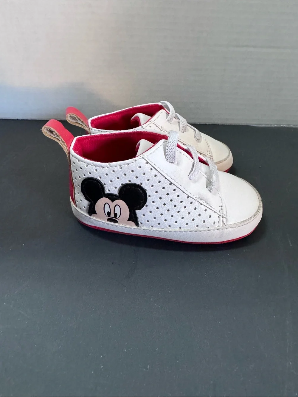 Disney Baby Mickey Mouse Perforated White Infant Sneakers